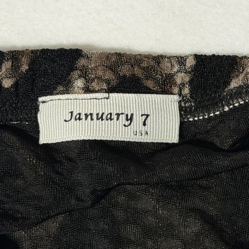 January 7 Y2K Tube Top Small Leopard Print Strapless Stretch Retro Fitted 90's - Picture 5 of 8